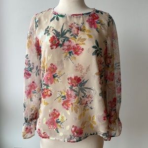 Ann Taylor floral shirt. Size 10